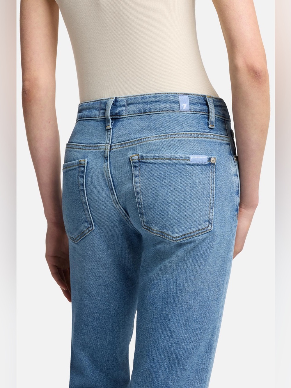 NWT 7 For All Mankind Calie Ankle Straight Jeans in Luxe Vintage, Size 24 - Picture 6 of 12